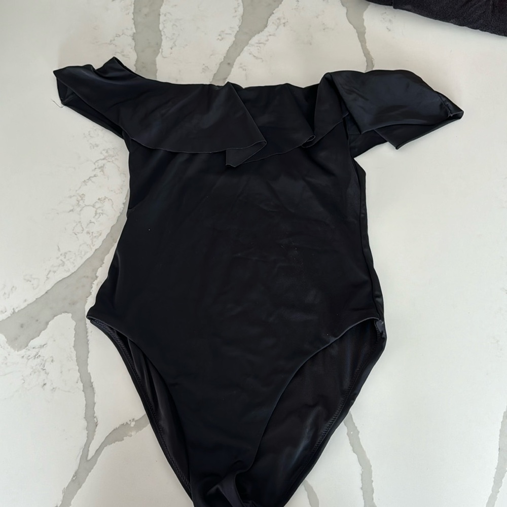 Black off the shoulder bathing suit size medium